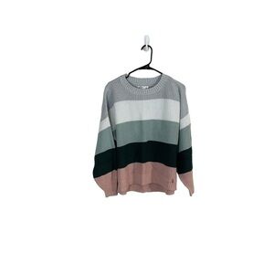 Hollister cable sweater size S. Grey, white, mint green, forest green and pink.